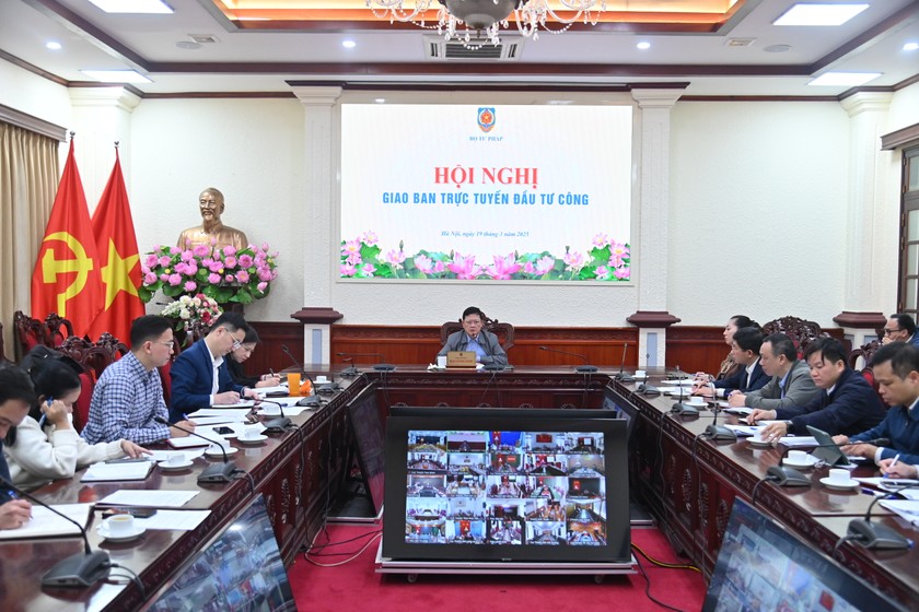 Bộ Tư pháp tổ chức Hội nghị giao ban trực tuyến đầu tư công